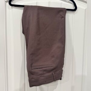 Maurices Brown Pull On Dress Pants Stretch Slim Straight Leg Work Pants
